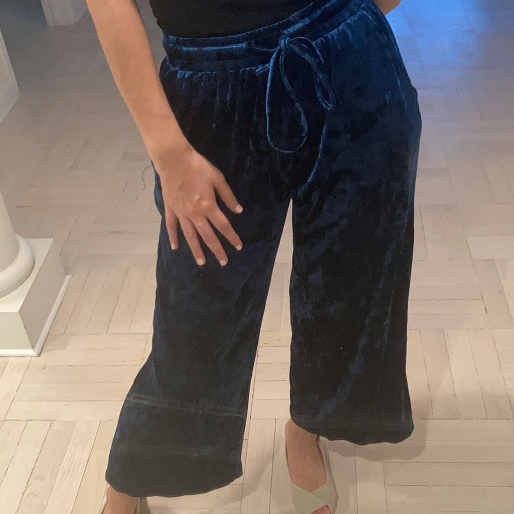 Velvet Pants- dark blue